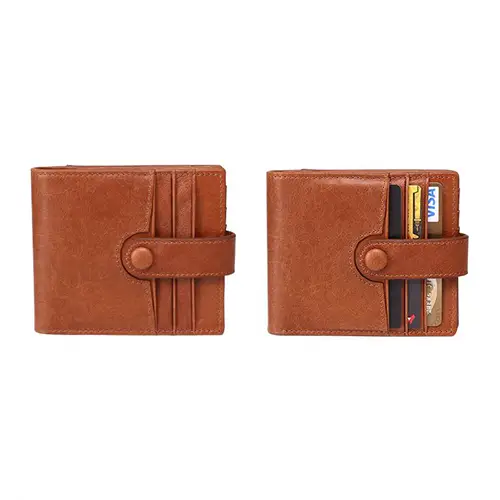 Classic Leather RFID-Blocking Bifold Wallet with Multiple Compartments